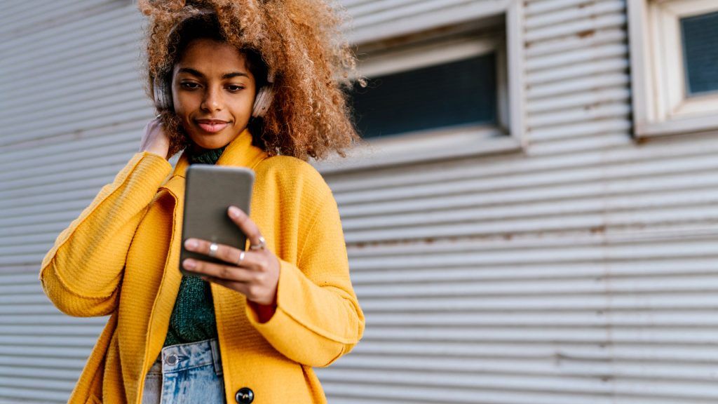 Woman with smart phone